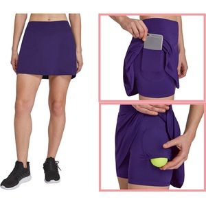 Womenswear workout tennis golf skirt with shorts inside